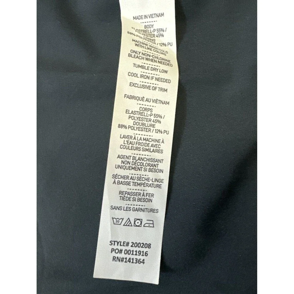 Rhone Commuter Boyfriend Blazer Women's Sz S One Button Jacket Black Career